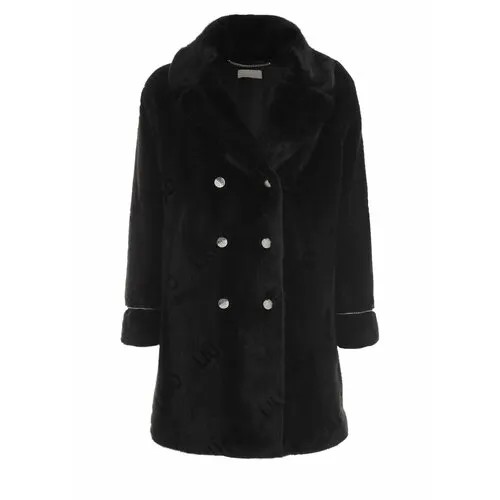 Пальто  LIU JO, демисезон/зима, силуэт прямой, средней длины, размер L, черный