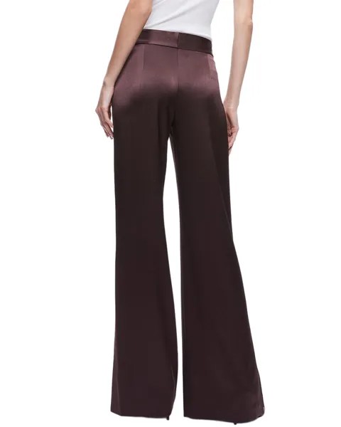 Брюки с высокой посадкой alice + olivia Jac, коричневый