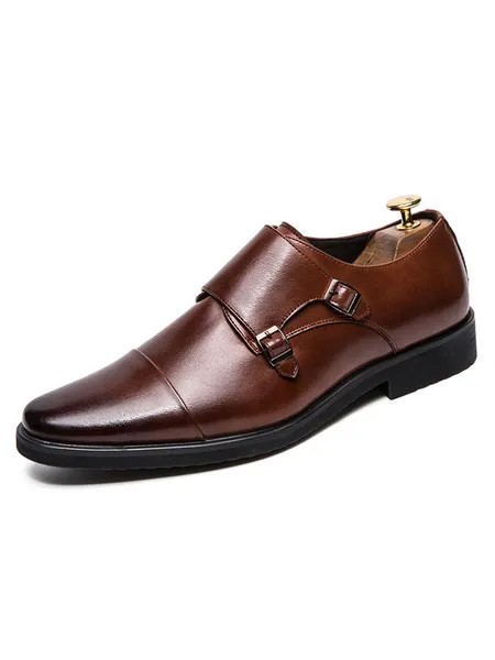 Milanoo Men's Monk Strap Dress Oxfords