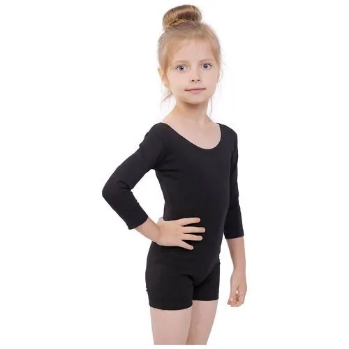 Купальник для гимнастики и танцев Grace Dance Базовая коллекция, размер 36, черный