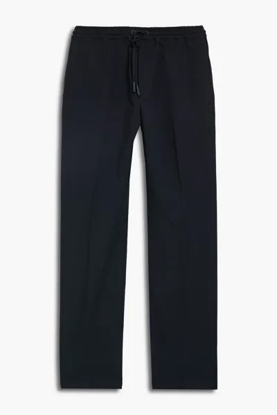 Прямые шерстяные брюки с вышивкой MARCELO BURLON, черный
