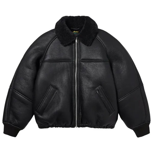 Куртка Supreme x Schott Shearling Bomber Jacket, черный
