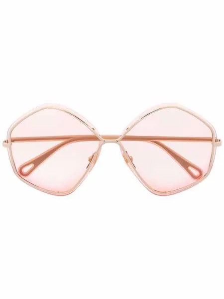 Chloé Eyewear солнцезащитные очки в массивной оправе