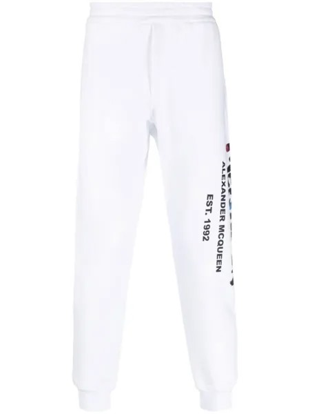 Alexander McQueen спортивные брюки с логотипом, белый