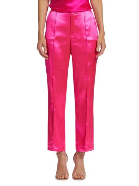 Атласные брюки Karis Cinq À Sept, цвет Ultra Pink