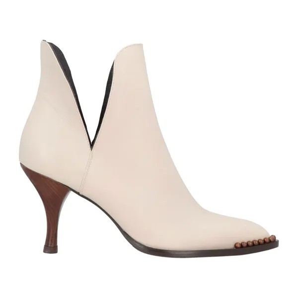 Ботильоны Zinda Leather Narrow Toeline Spike Heel, светло-бежевый