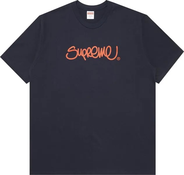 Футболка Supreme Handstyle Tee 'Navy', синий