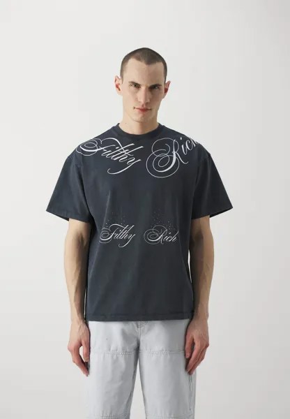 Футболка с принтом FILTHY RICH UNISEX AVAVAV, цвет black