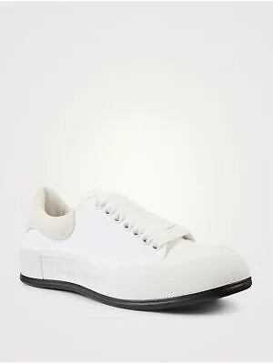 ALEXANDER MCQUEEN Женские белые спортивные кроссовки-плимсоллы на платформе с капюшоном и носком 38