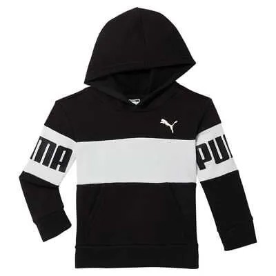 Флисовый пуловер Puma Power Pack с капюшоном для молодежи, черная повседневная верхняя одежда для мальчиков 8591380