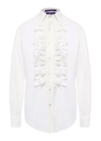 Однотонная хлопковая блуза Ralph Lauren