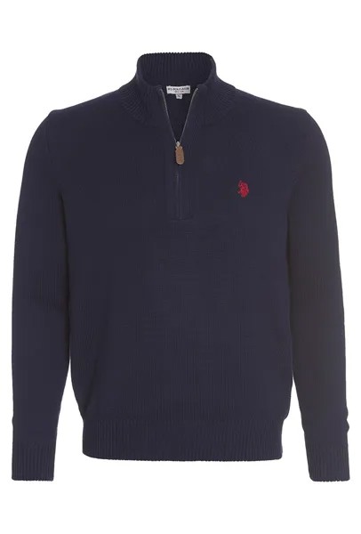 Пуловер U.S. Polo Assn. Troyer Zip, темно синий