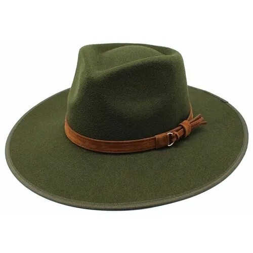 Шляпа , размер 57, зеленый