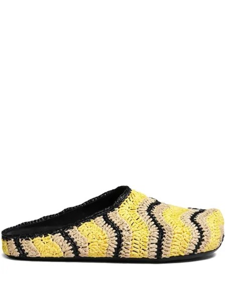 Marni слиперы Fussbett Sabot, желтый