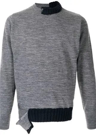 Kolor деконструированный свитер с круглым вырезом