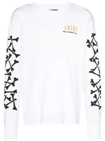 AMIRI футболка Bones с логотипом
