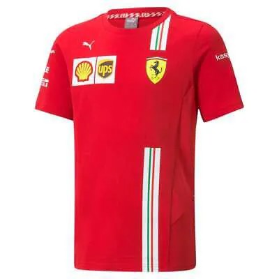 Футболка Puma Sf Team с круглым вырезом и короткими рукавами для мальчиков, красная спортивная повседневная 762915