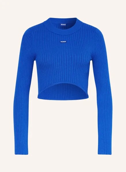 Укороченный свитер succorie Hugo, синий