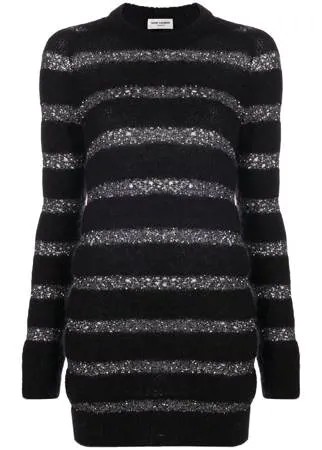 Saint Laurent платье-джемпер с полосками