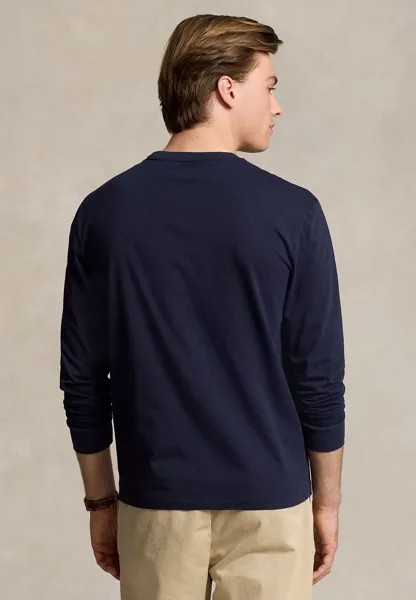 Футболка с длинным рукавом CLASSIC FIT JERSEY LONG SLEEVE T SHIRT Ralph Lauren, темно-синий