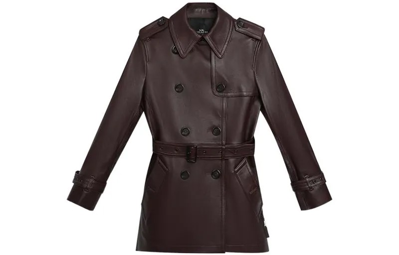 COACH Женское укороченное пальто, цвет Dark Red
