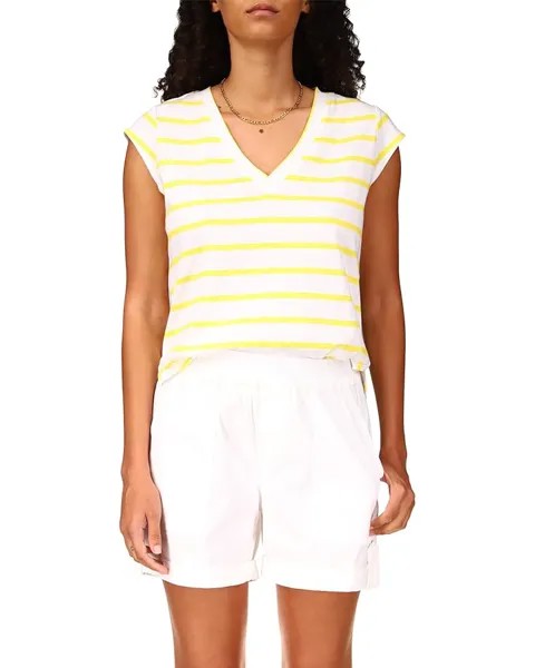 Футболка Sanctuary Good Life Striped Slub, цвет Yellow/White Stripe