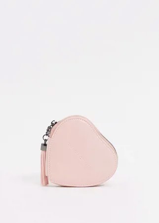 Розовый кошелек для мелочи в форме сердца Claudia Canova