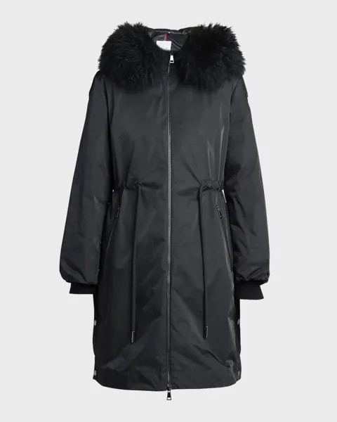 Куртка Durbec Long Parka с воротником из овчины Moncler