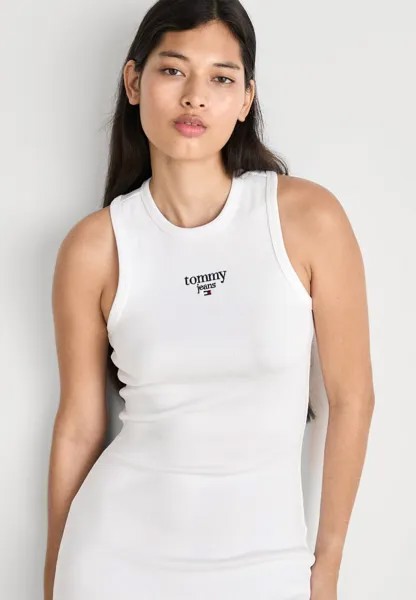 Платье из джерси Logo Bodycon Dress Tommy Hilfiger, белое
