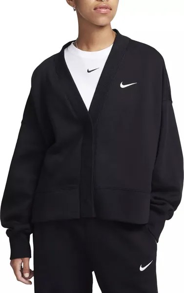 Женский свободный кардиган из флиса Nike Sportswear Phoenix, черный