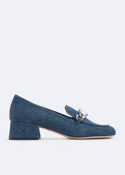 Лоферы Miu Miu Denim, синий