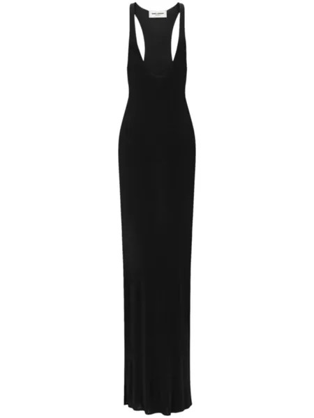 Saint Laurent платье из джерси, черный