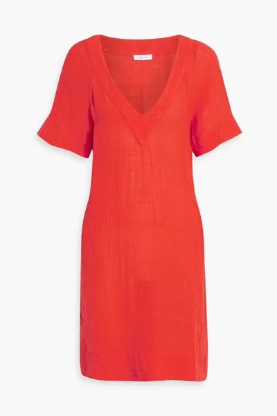Льняное платье мини Ellen Iris & Ink, цвет Tomato red
