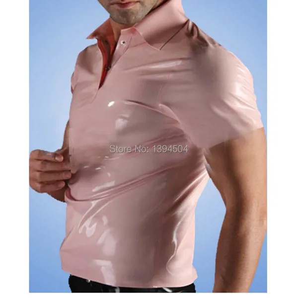 Сексуальное нижнее белье cekc, розовый латексный костюм для мужчин, костюм с короткими рукавами