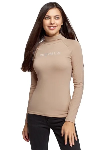 Водолазка женская oodji 15E17001-1 бежевая S