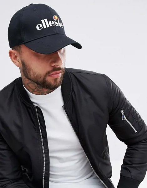 Черная кепка с логотипом Ellesse-Черный