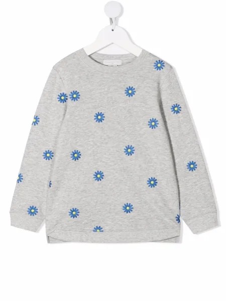 Stella McCartney Kids толстовка с цветочной вышивкой