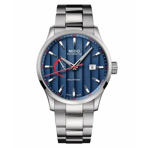 Наручные часы Mido Multifort, серебряный, синий