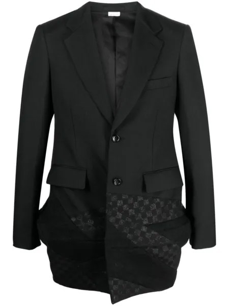 Comme des Garçons Homme Plus однобортный пиджак в клетку, черный