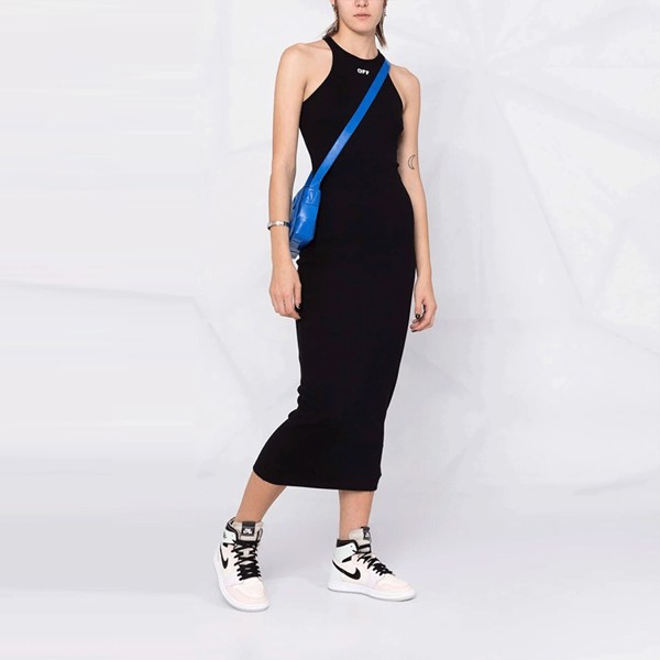 OFF-WHITE Женское платье без рукавов, цвет Black