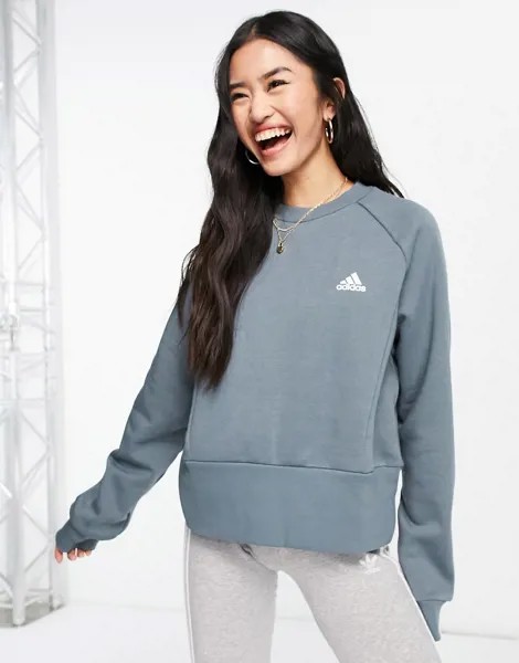Темно-синий свитшот для дома adidas Essential Studio