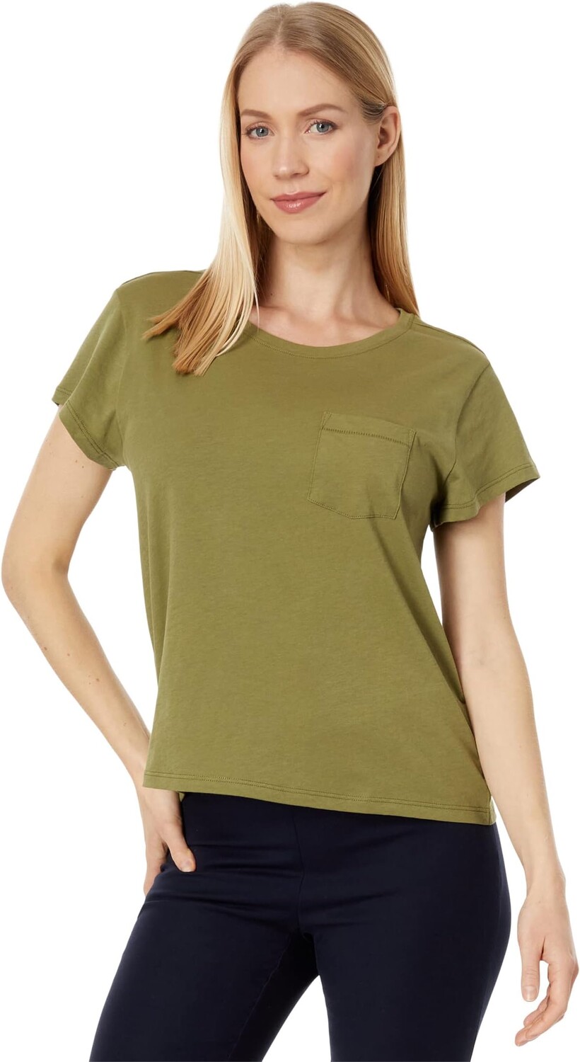 Футболка Lilla P Boxy Pocket Crew Neck, цвет Dill