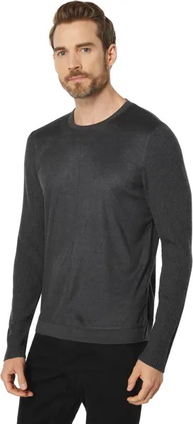 Классический крой с длинными рукавами и отделкой под свитер K3650Y3 John Varvatos, цвет Charcoal