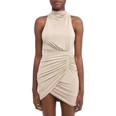 Significant Other Womens Novara Shimmer Shimmer Мини-платье с рюшами и воротником-стойкой BHFO 5984