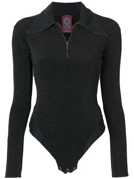 John Galliano Pre-Owned боди с воротником на молнии