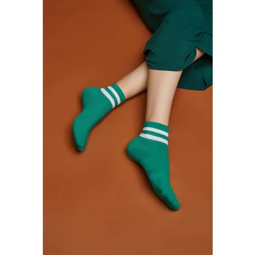 Носки Красная жара, размер 35/41, зеленый, белый