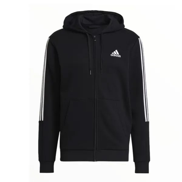 Толстовка Adidas Essentials Fleece Cut 3-stripes, черный