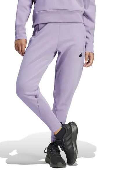 Утепленные спортивные штаны с высокой талией ZNE Adidas Sportswear, сиреневый