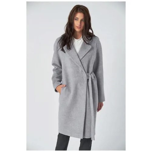 Пальто женское FLY шерсть 50% серый 46 р.
