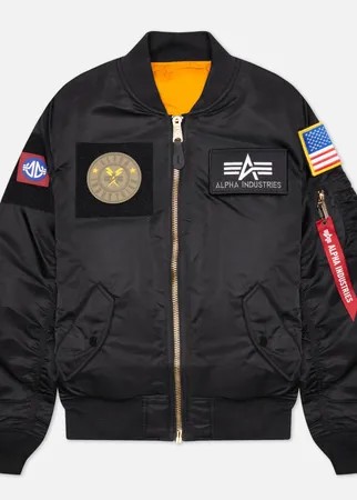Мужская куртка бомбер Alpha Industries MA-1 Flex Core, цвет чёрный, размер S